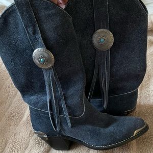 Durango Blue suede cowboy boots !
